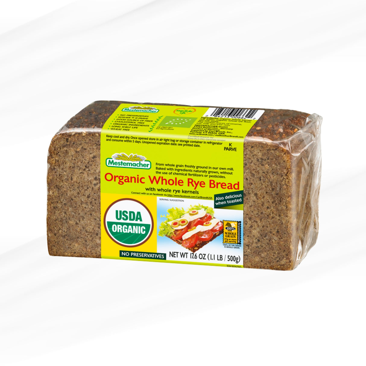 Mestemacher - Wholemeal Rye Bread - 500g